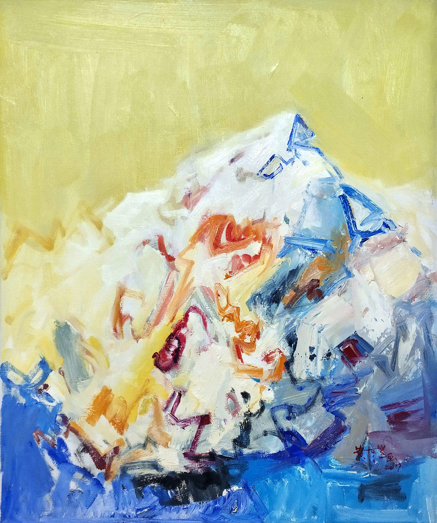《雪山》50x60cm 布面油画 2017年